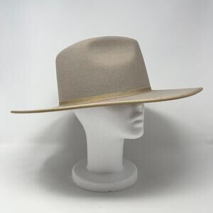 Olive & Pique‎ Billie Hat Tan Beige Wool Felt Structured Rancher Western Fall